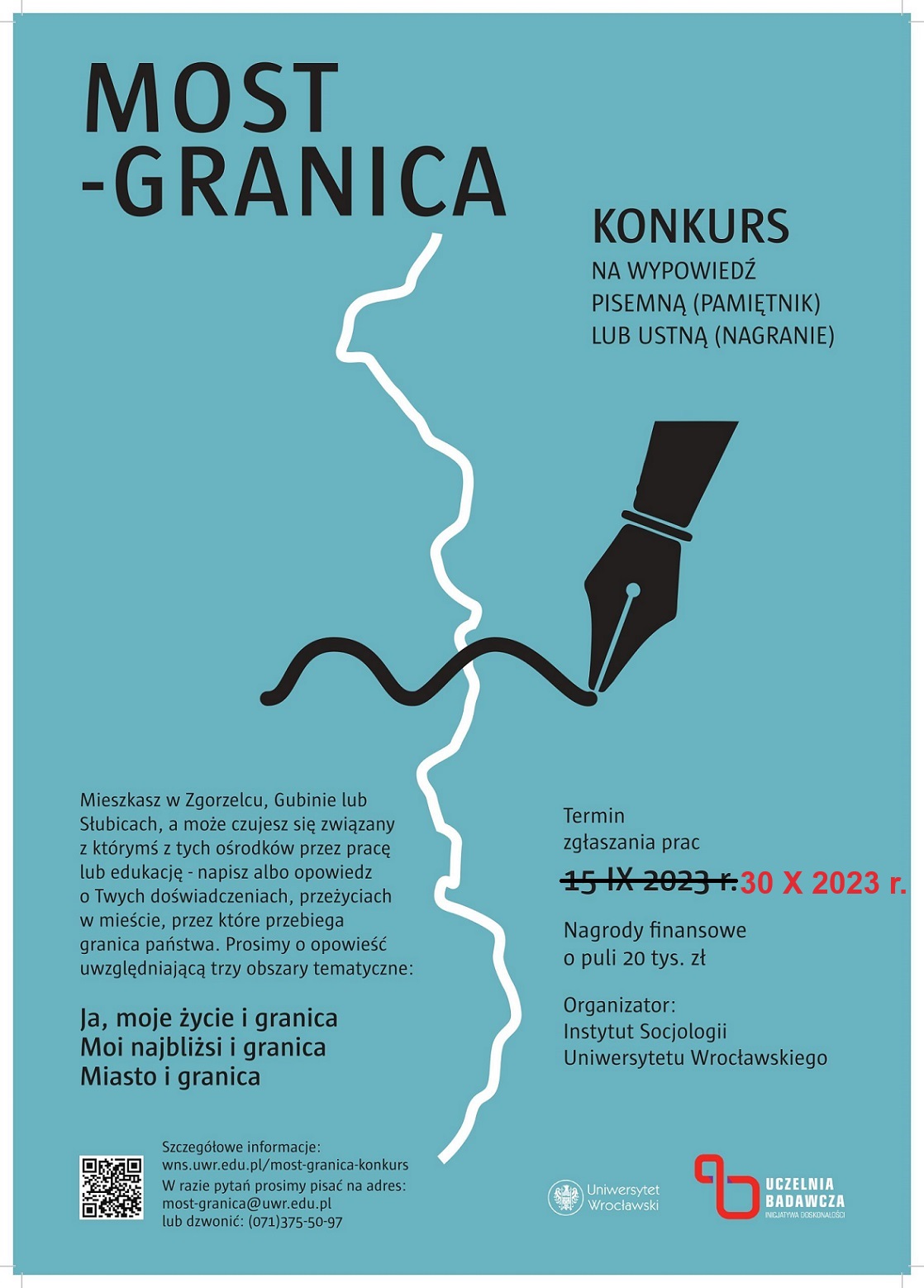 Plakat promujący konkurs na pamiętnik/wspomnienia 