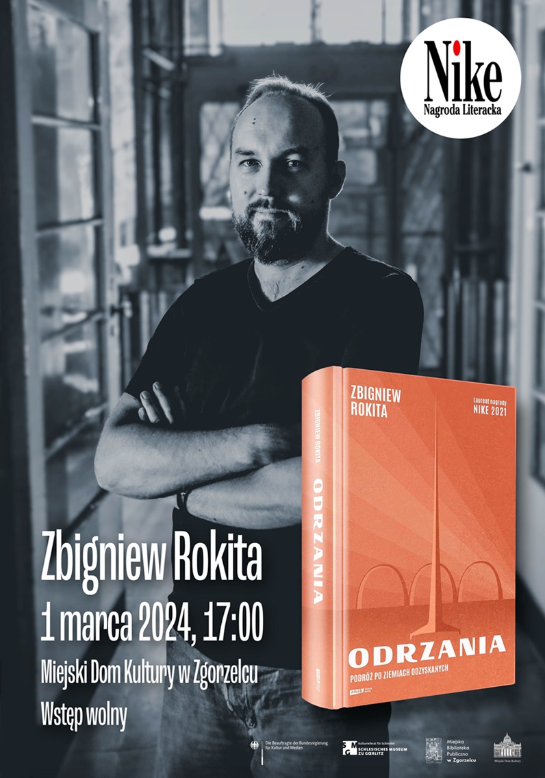 Zbigniew Rokita, 1 marca 2024, 17:00, Miejski Dom Kultury w Zgorzelcu. Wstęp wolny. Plakat jest odnośnikiem do wpisu "Spotkanie ze Zbigniewem Rokitą".