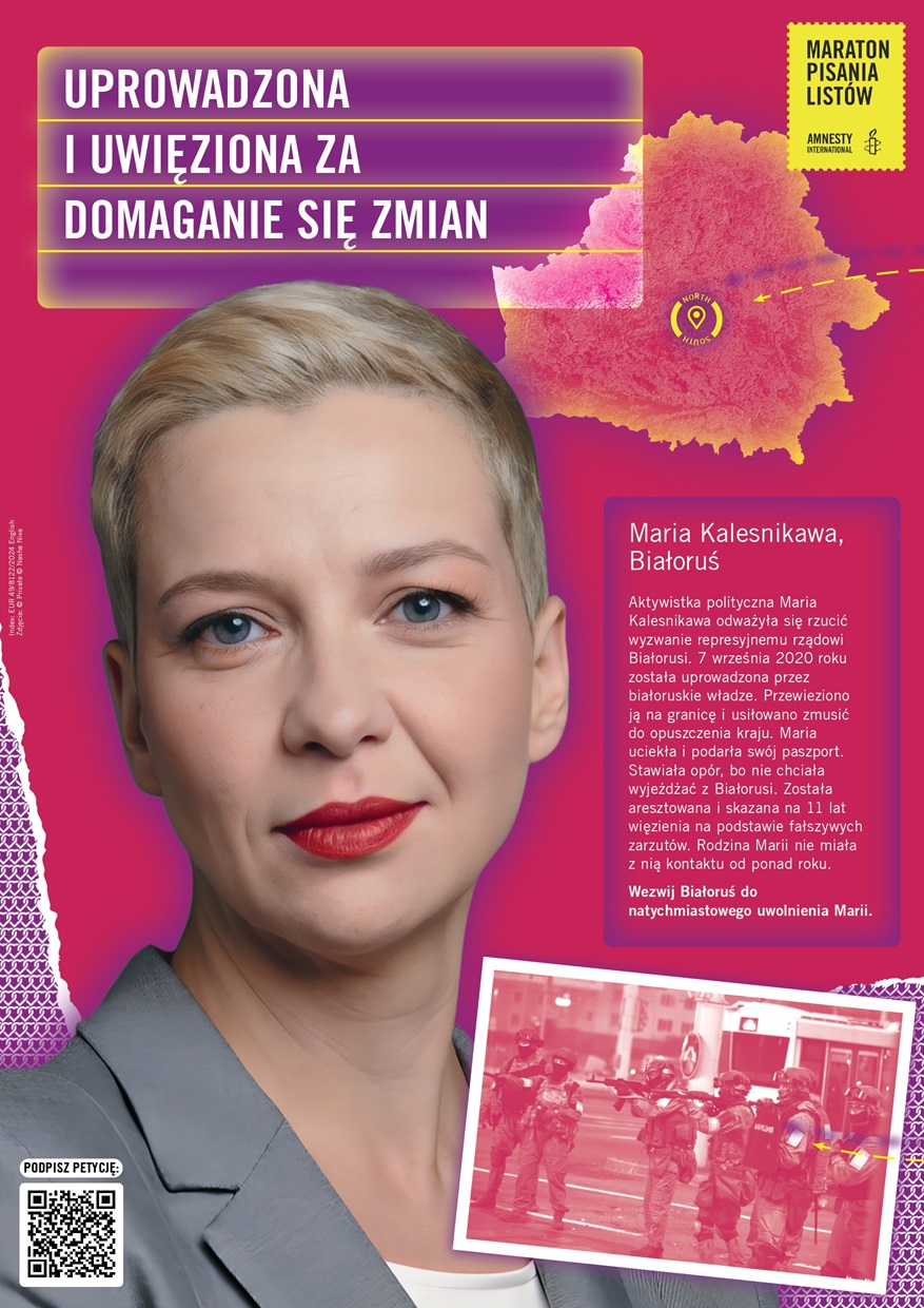 Bohaterka Maratonu Pisania Listów 2024.