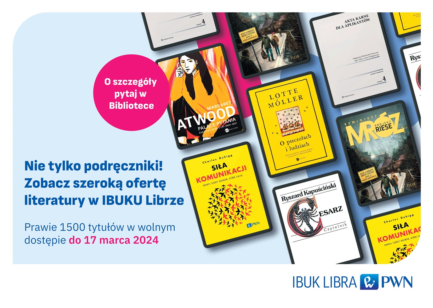 Grafika promująca IBUK Librę.