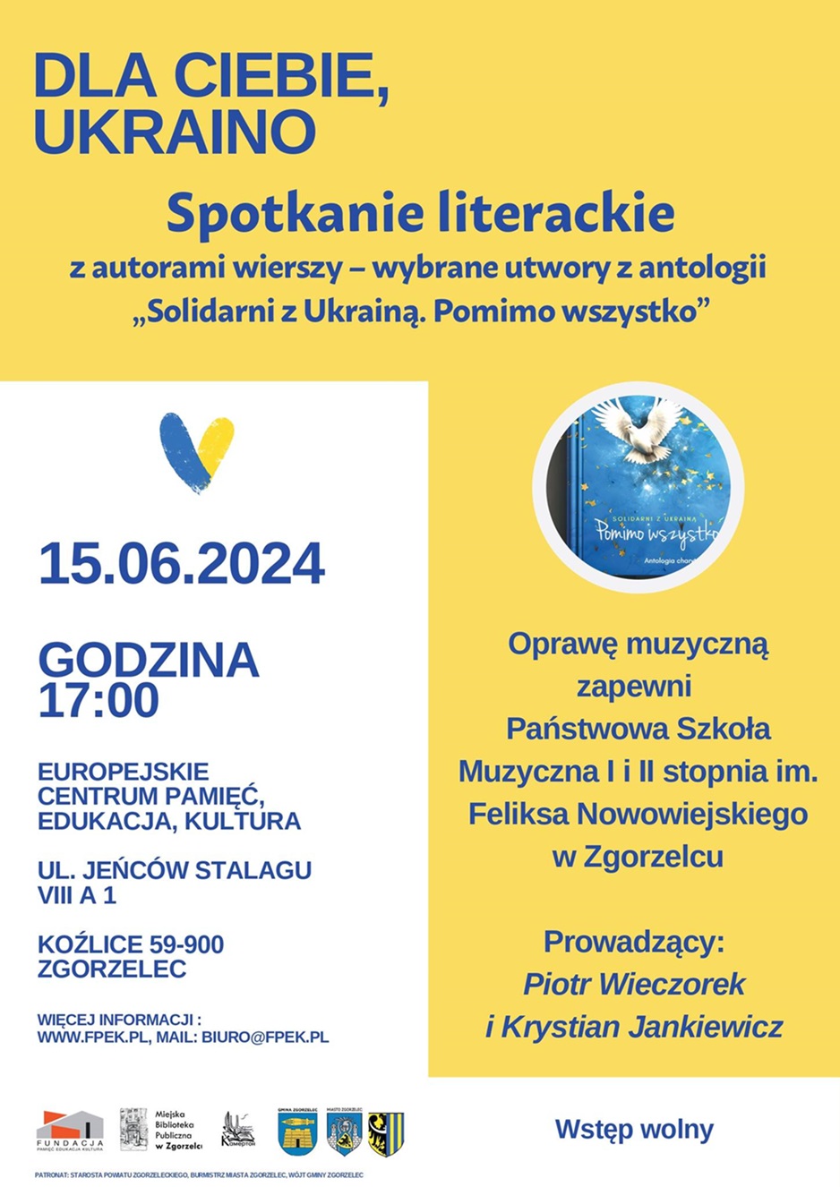 Spotkanie literacko-muzyczne „Dla Ciebie, Ukraino”