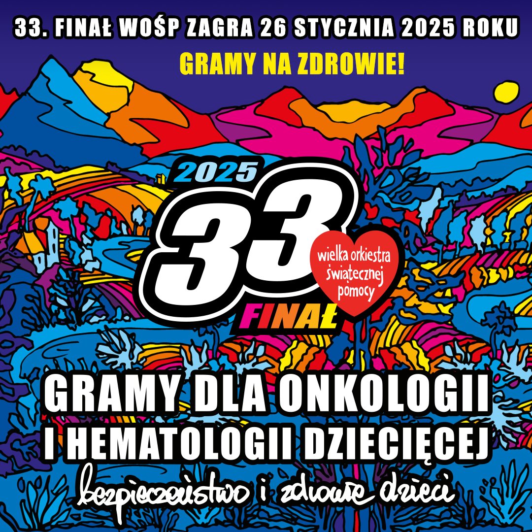 Plakat promujący 33. Finał WOŚP. Zdjęcie jest odnośnikiem do wpisu 