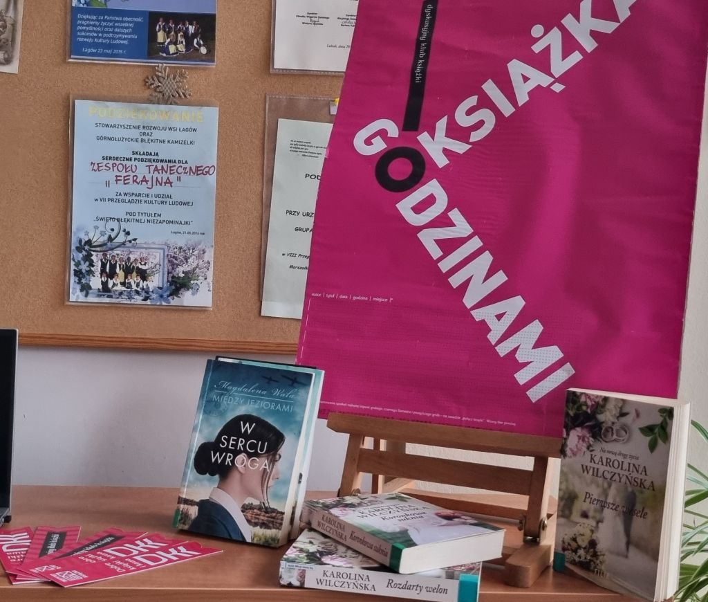 Wystawka książek podczas spotkania Klubowiczów Dyskusyjnego Klubu Książki "Aktywny Senior".