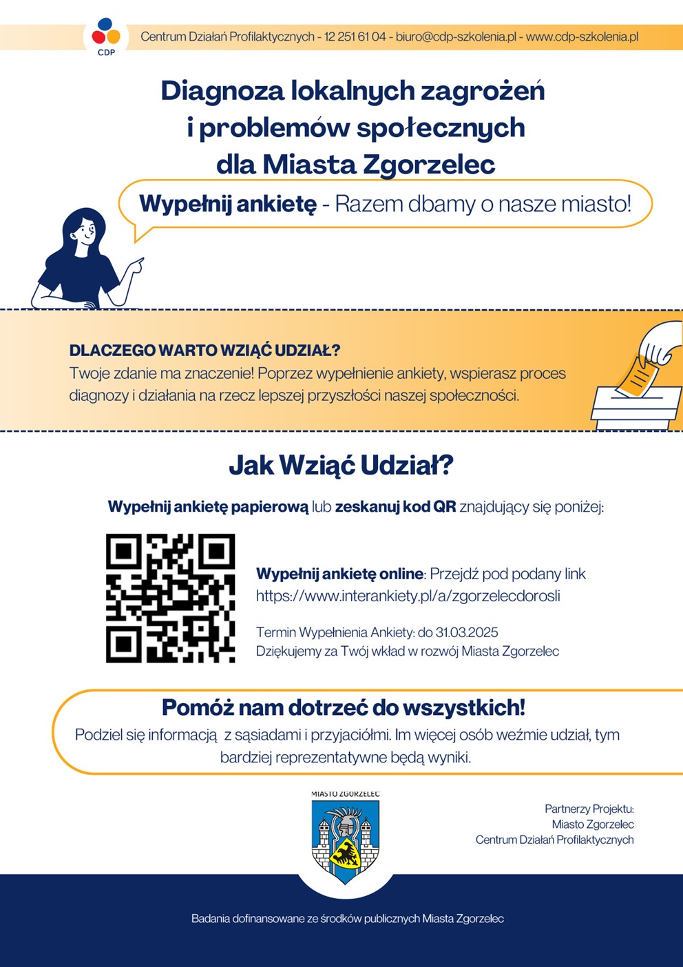 Plakat Centrum Działań Profilaktycznych.
