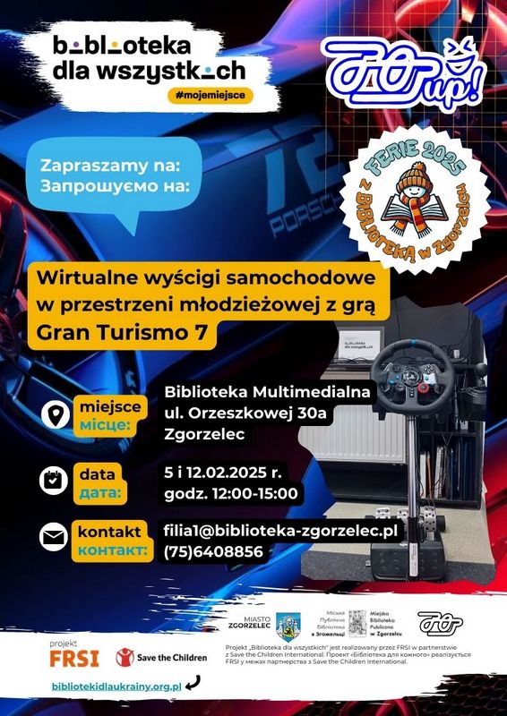 Treści na plakacie: Projekt „Biblioteka dla wszystkich