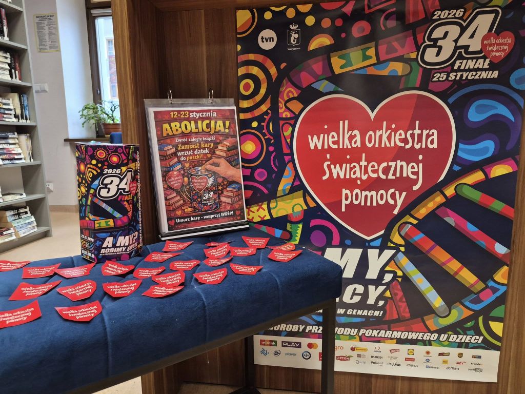 Puszka WOŚP w&nbsp;Wypożyczalni.