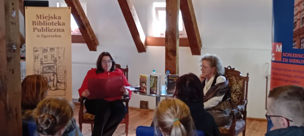 Spotkanie z&nbsp;Małgorzatą Lutowską w&nbsp;Zgorzelcu.
